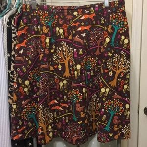 Retrolicious quirky nature print skirt